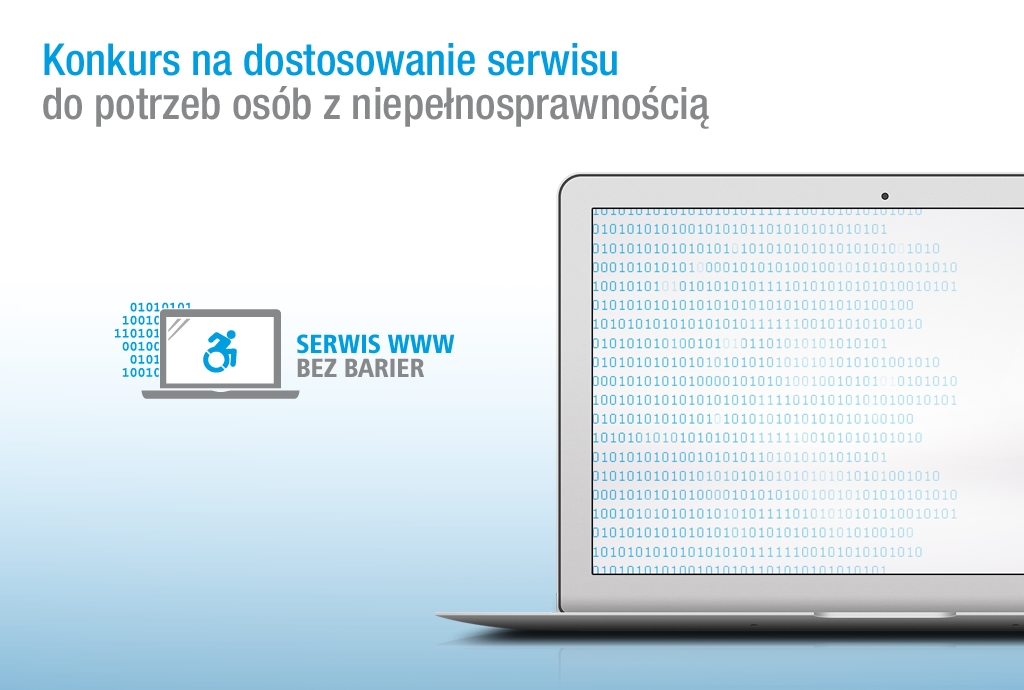 Banner reklamujący konkurs serwis www bez barier