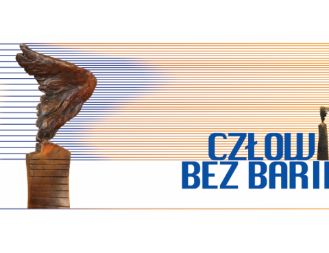 Statuetka i logo konkursu Człowiek bez barier