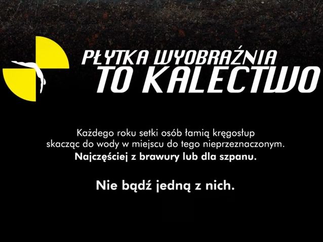 Plakat z napisem "Płytka wyobraźnia to kalectwo"