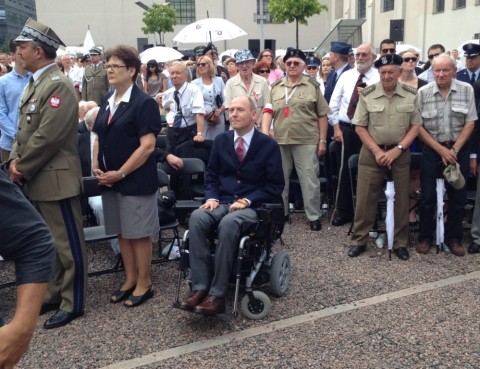 Piotr Pawłowski i inni uczestnicy sztafety Pokoleń w 2014 roku