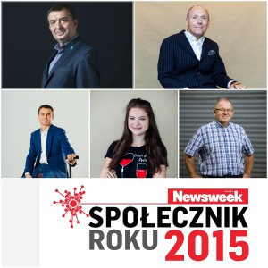 Plakat z laureatamikonkursu Społecznik Roku 2015