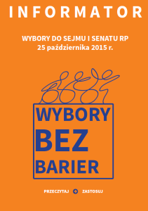 Okładka publikacji Informator Wybory bez barier