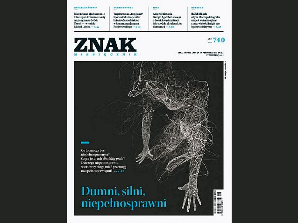 Okładka magazynu Znak z tytułem: Dumni, silni, niepełnosprawni