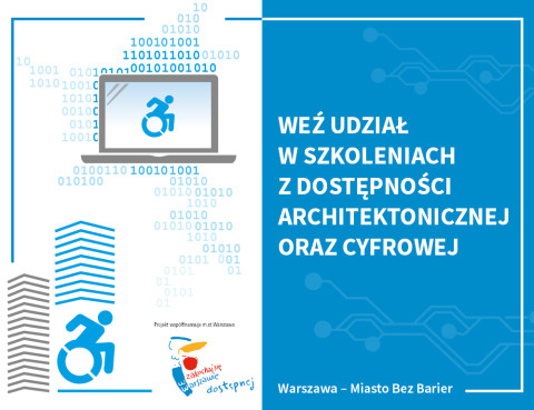 grafika zapraszająca na szkolenie bezpłatne z dostępności