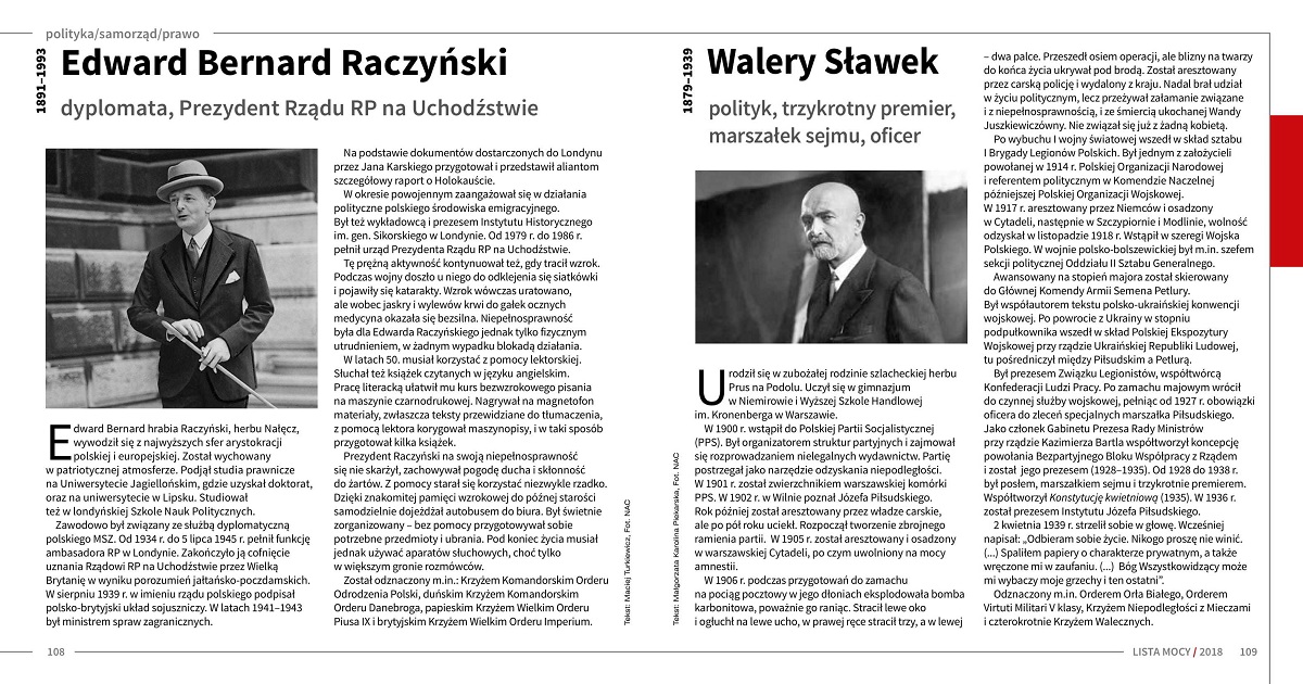 Rozkładówka książki - Edward Bernard Raczyński i Walery Sławek